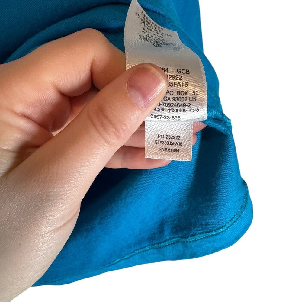 Patagonia‎ Bright Blue Organic Cotton Long Sleeve Graphic T-Shirt Medium - Picture 5 of 5